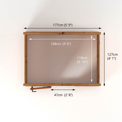 Mercia 6 x 4 Premium Woodsman Apex Glass Greenhouse