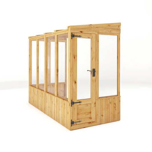 Mercia 8 x 4 Premium Woodsman Pent Glass Lean-To Greenhouse