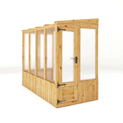 Mercia 8 x 4 Premium Woodsman Pent Polycarbonate Lean-To Greenhouse