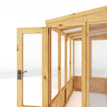 Mercia 8 x 4 Premium Woodsman Pent Polycarbonate Lean-To Greenhouse