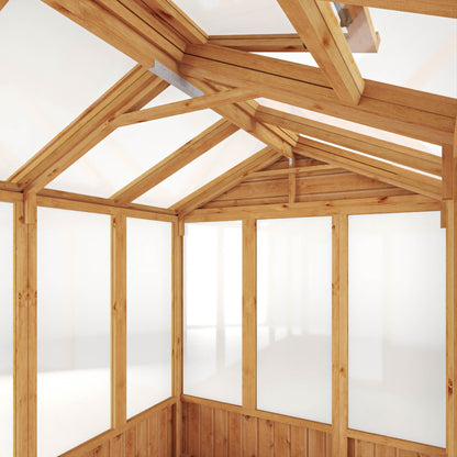 Mercia 8 x 6 Premium Woodsman Apex Glass Greenhouse
