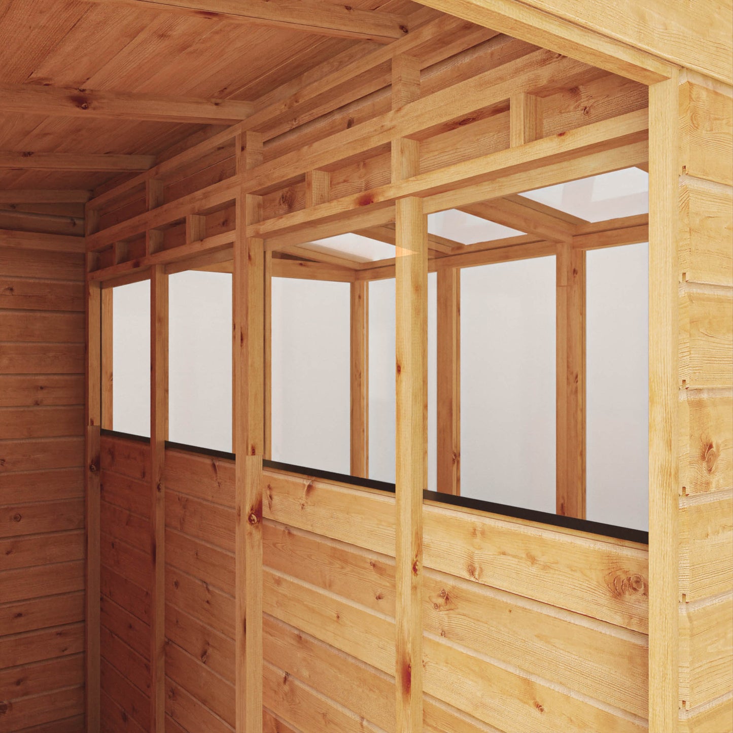 Mercia 8 x 8 Woodsman Styrene Combi Greenhouse & Storage Shed