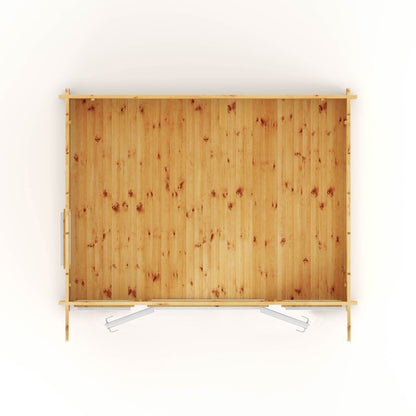 Mercia 13x10 (4m x 3m) Helios Curved Roof Log Cabin – 44mm UPVC White