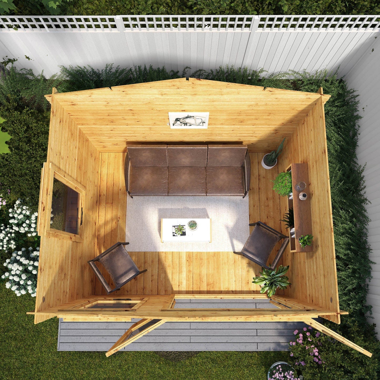 Mercia 9 x 11 (2.6m x 3.3m) Log Cabin - 19mm Logs