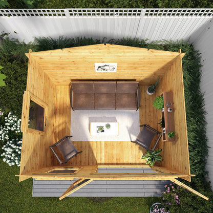 Mercia 9 x 11 (2.6m x 3.3m) Log Cabin - 19mm Logs