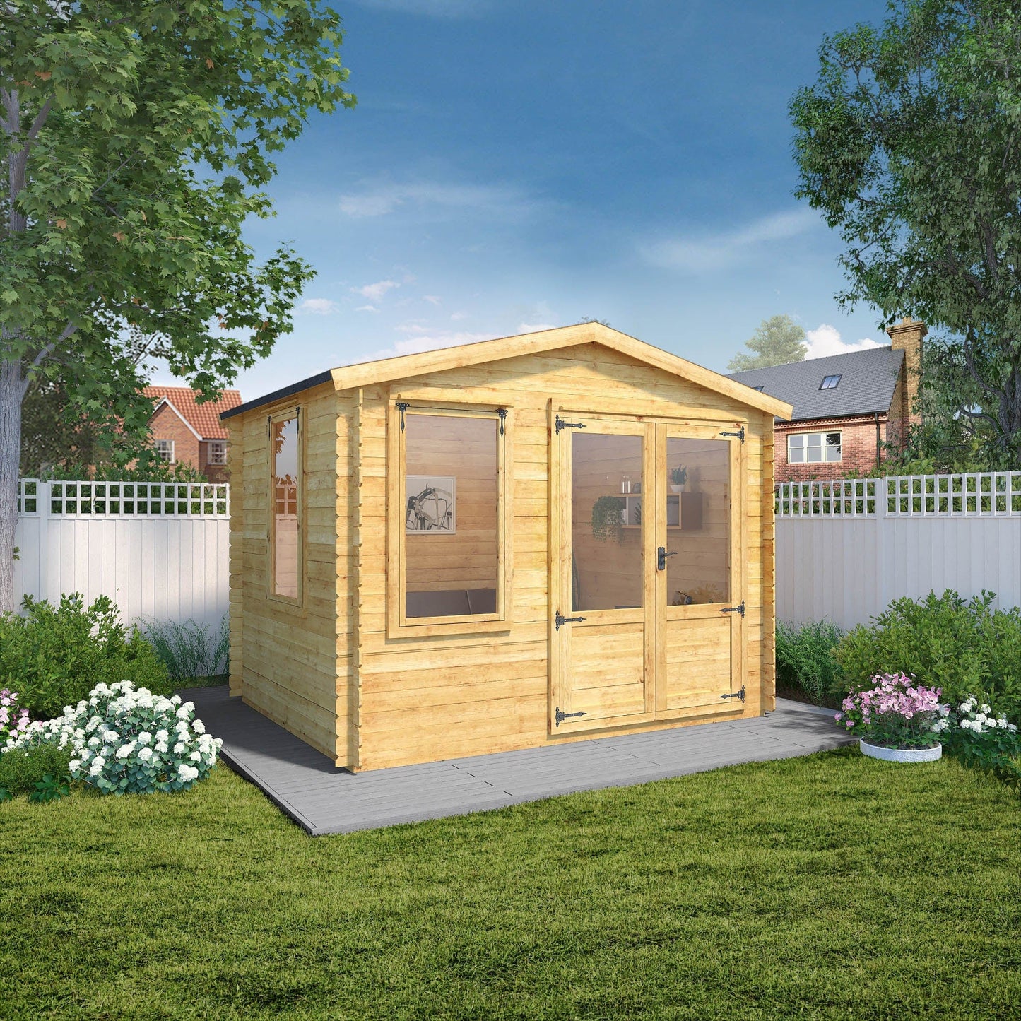 Mercia 9 x 11 (2.6m x 3.3m) Log Cabin - 19mm Logs
