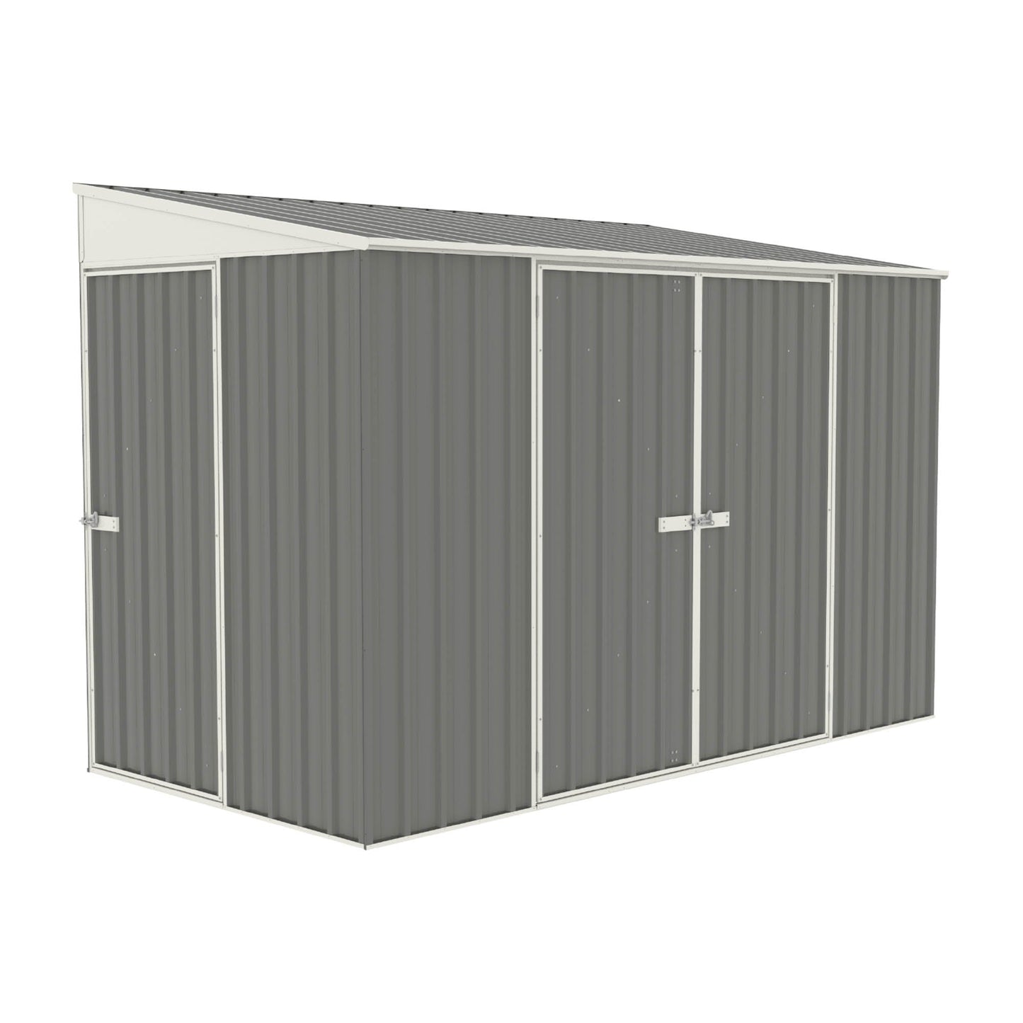 Absco 10 x 5 Metal Bike Shed (3.00m x 1.52m) Woodland Grey - Anchor Kit Included
