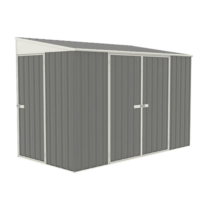 Absco 10 x 5 Metal Bike Shed (3.00m x 1.52m) Woodland Grey - Anchor Kit Included