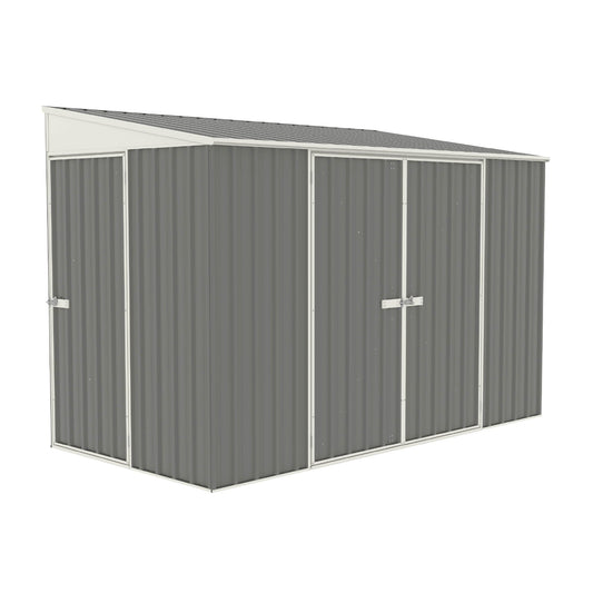 Absco 10 x 5 Metal Bike Shed (3.00m x 1.52m) Woodland Grey - Anchor Kit Included