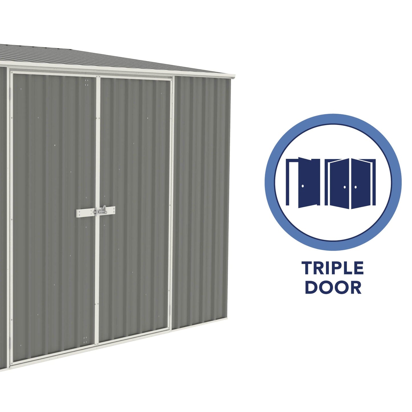 Absco 10 x 5 Metal Bike Shed (3.00m x 1.52m) Woodland Grey - Anchor Kit Included