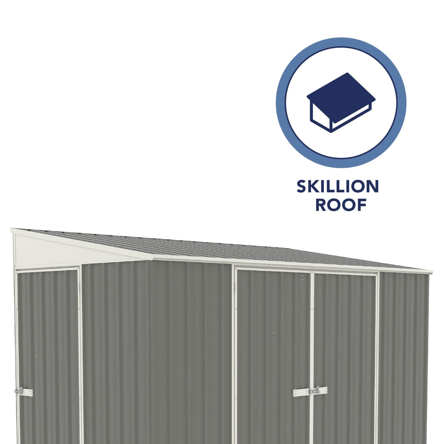 Absco 10 x 5 Metal Bike Shed (3.00m x 1.52m) Woodland Grey - Anchor Kit Included