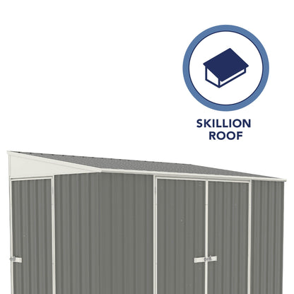 Absco 10 x 5 Metal Bike Shed (3.00m x 1.52m) Woodland Grey - Anchor Kit Included