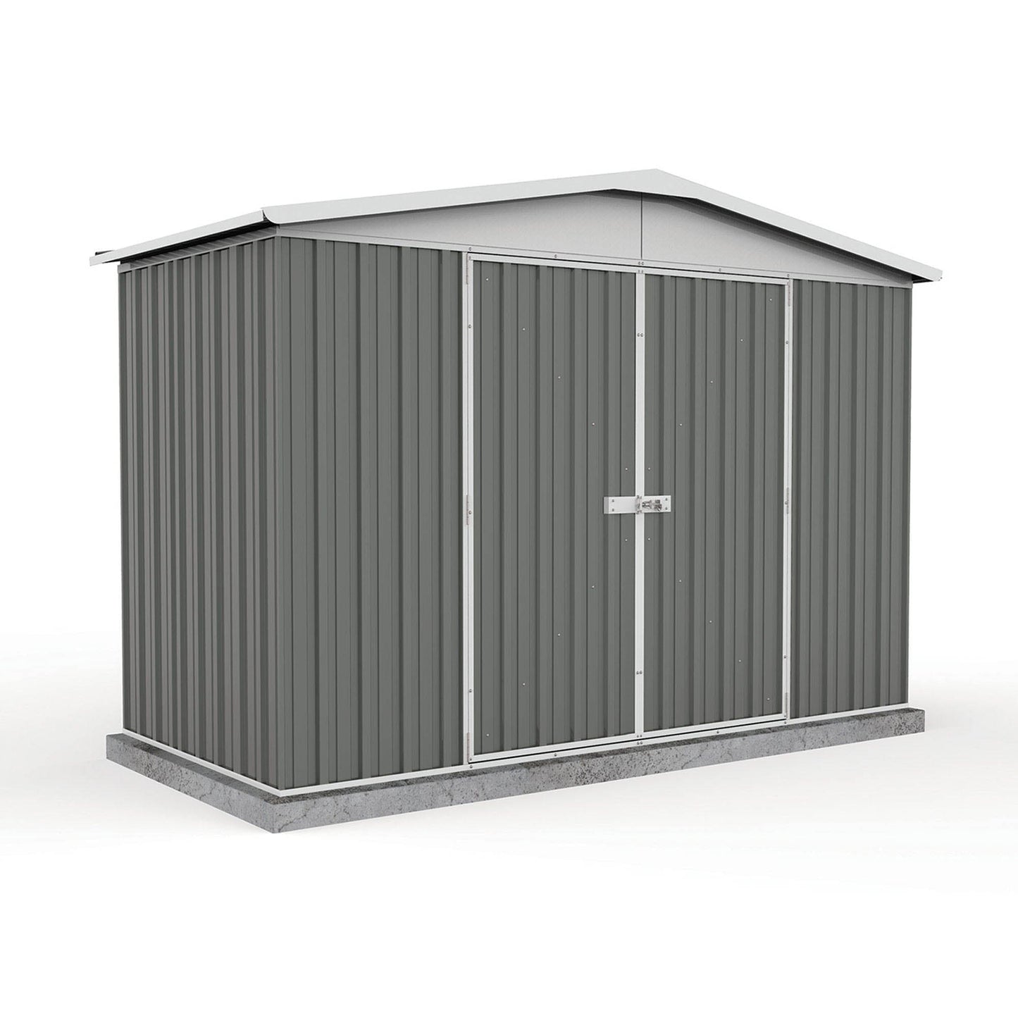 Absco 10 x 5 Regent Metal Shed (3m x 1.44m) Woodland Grey - Anchor Kit Included