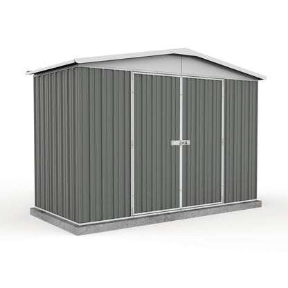 Absco 10 x 5 Regent Metal Shed (3m x 1.44m) Woodland Grey - Anchor Kit Included