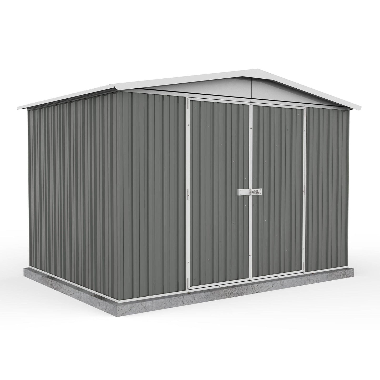 Absco 10 x 7 Regent Metal Shed (3m x 2.18m) Woodland Grey  - Anchor Kit Included