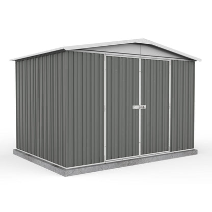 Absco 10 x 7 Regent Metal Shed (3m x 2.18m) Woodland Grey  - Anchor Kit Included