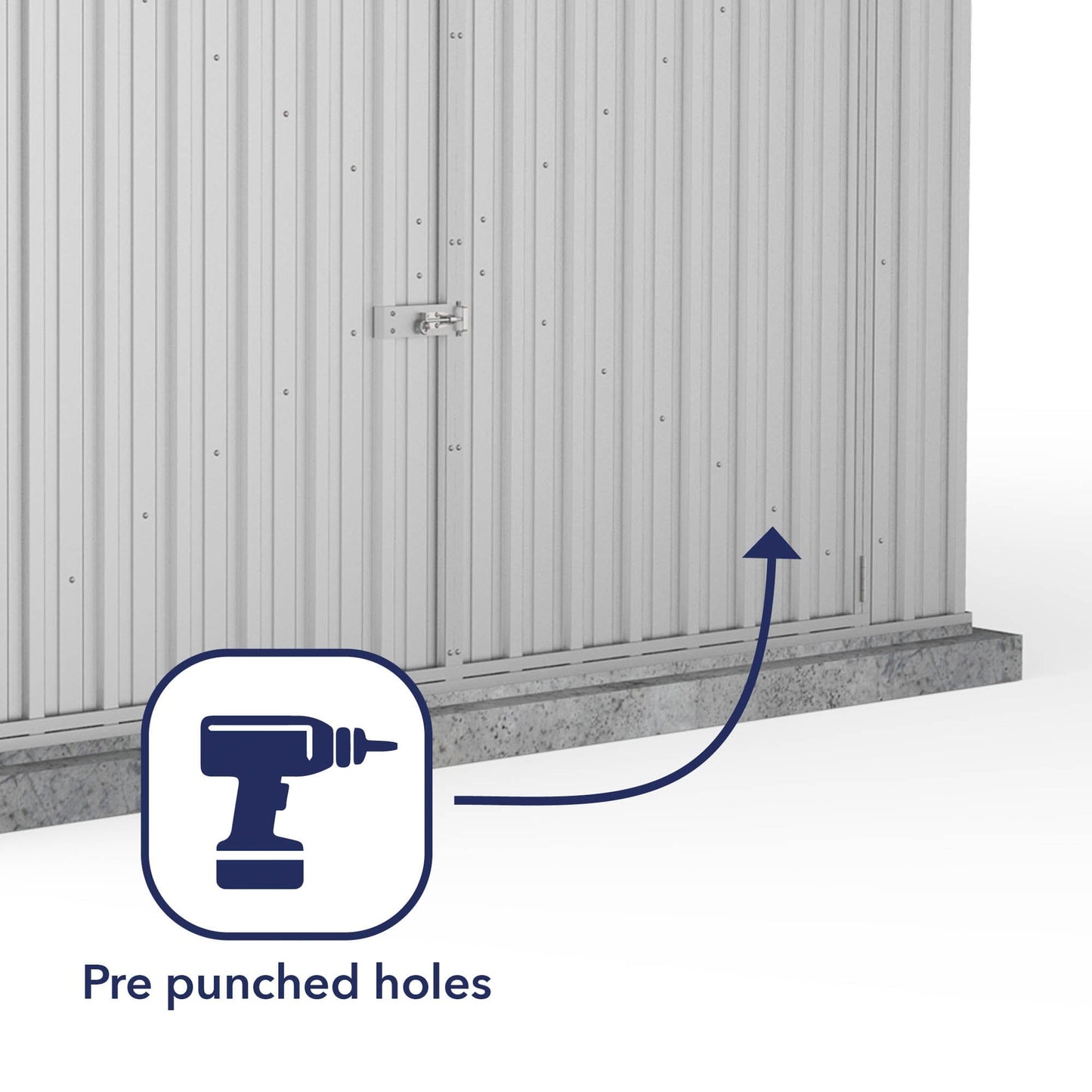 Absco 10 x 15 Utility Metal Apex Workshop (3m x 4.48m) Zinc - Anchor Kit Included