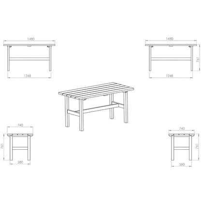 Mercia Carlton Premium Bench and Table Set