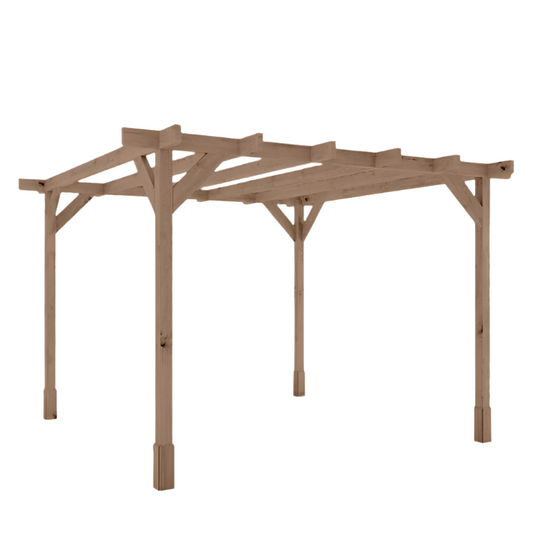 Mercia 10 x 10 (3.0m x 3.0m) Traditional Pressure Treated Wooden Pergola