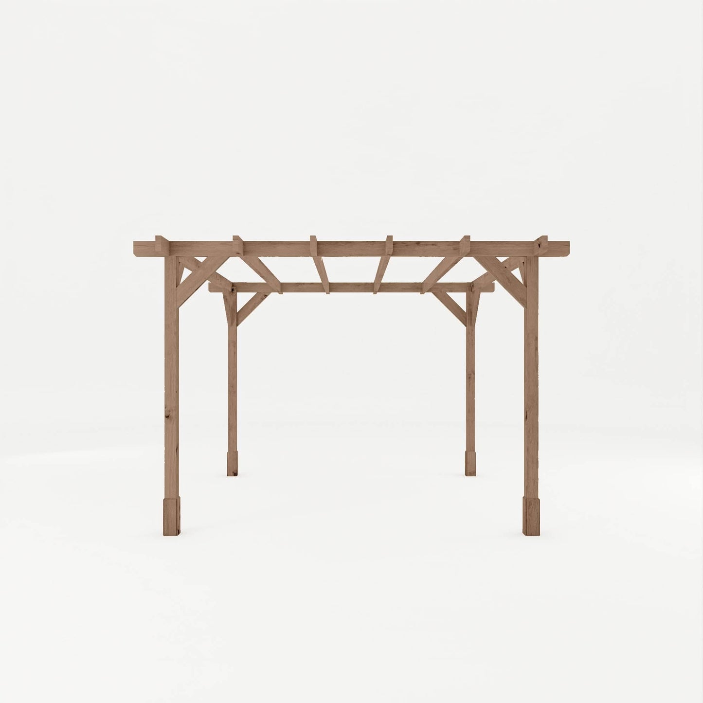 Mercia 10 x 10 (3.0m x 3.0m) Traditional Pressure Treated Wooden Pergola