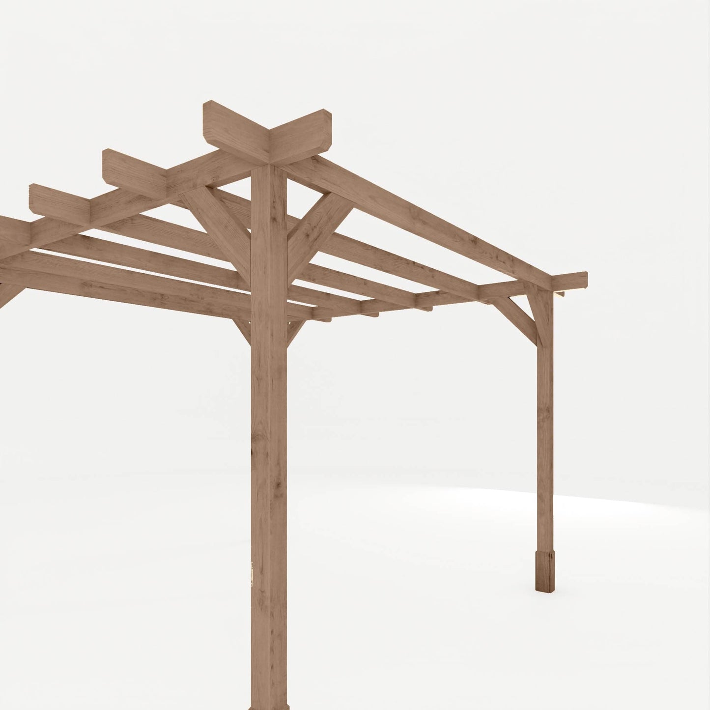 Mercia 10 x 10 (3.0m x 3.0m) Traditional Pressure Treated Wooden Pergola