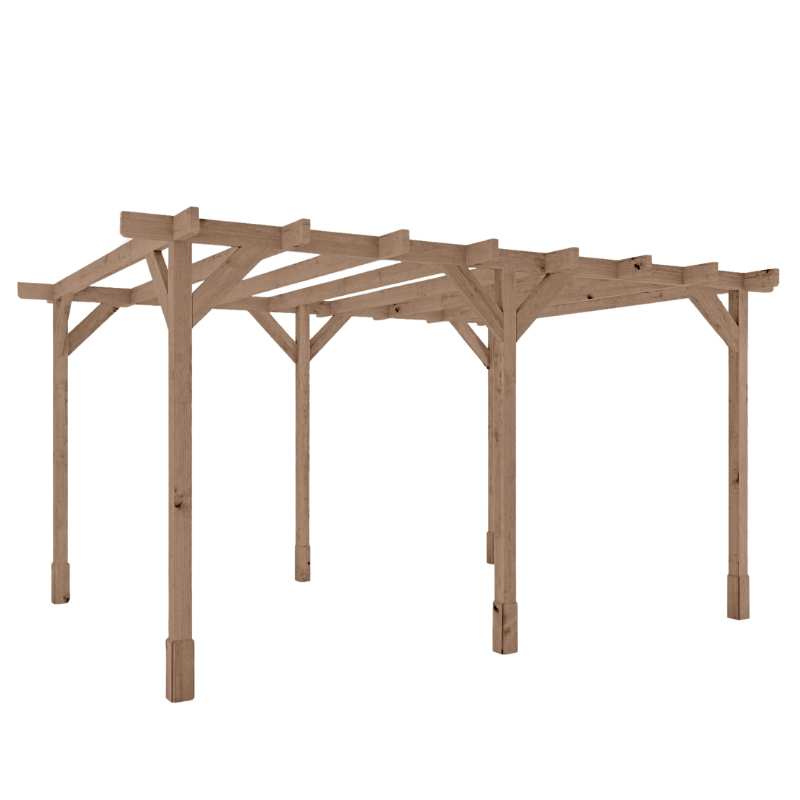 Mercia 13 x 10 (3.0m x 4.0m) Traditional Pressure Treated Wooden Pergola