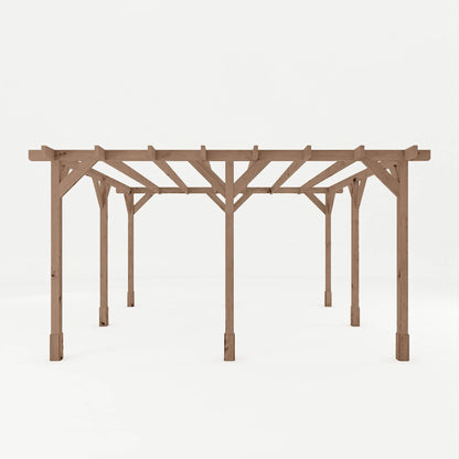 Mercia 13 x 13 (4.0m x 4.0m) Traditional Pressure Treated Wooden Pergola