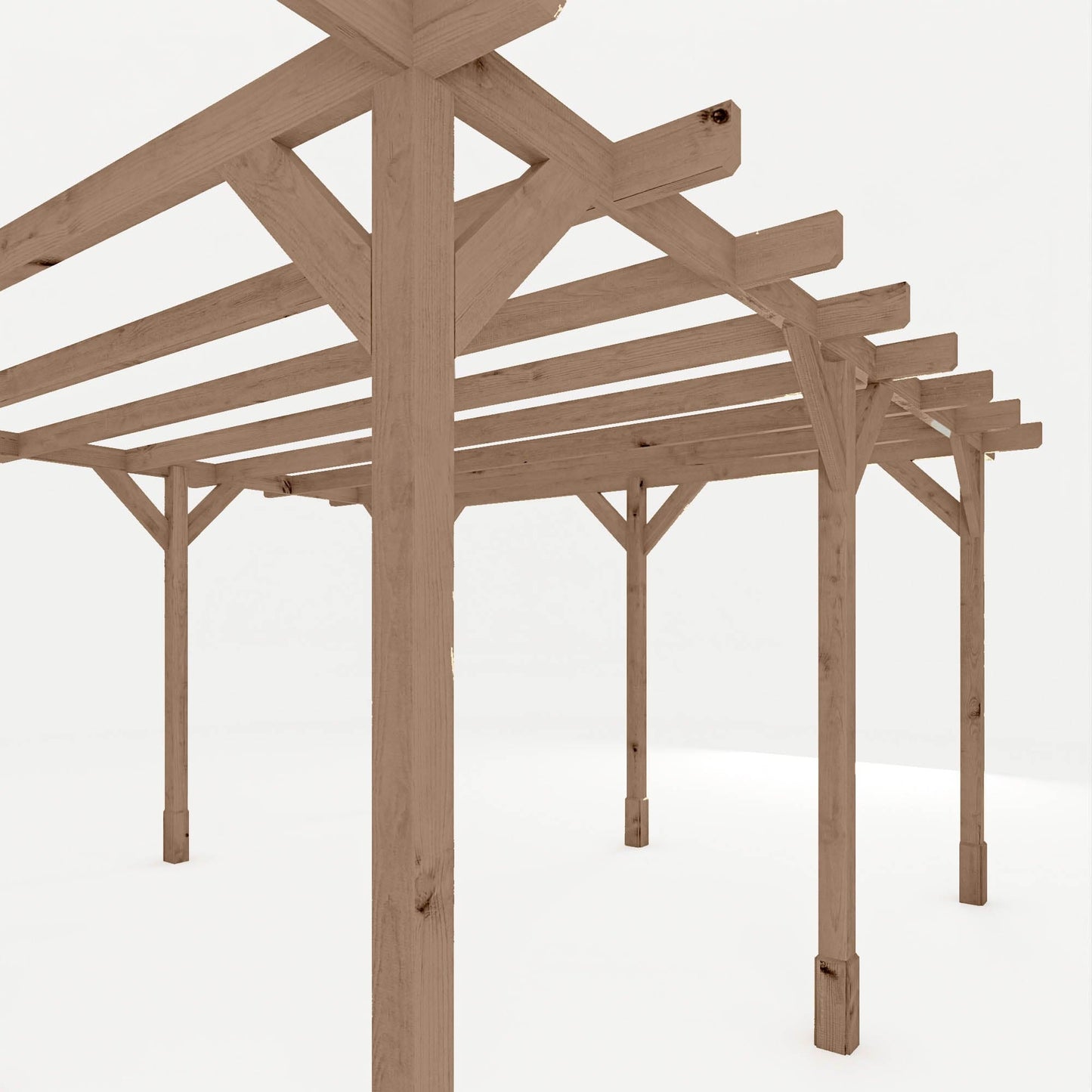 Mercia 13 x 13 (4.0m x 4.0m) Traditional Pressure Treated Wooden Pergola