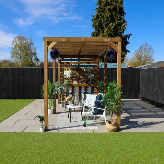 Mercia 13 x 7 (4.0m x 2.0m) Pressure Treated Modern Wooden Pergola