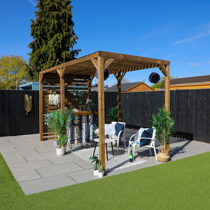 Mercia 13 x 7 (4.0m x 2.0m) Pressure Treated Modern Wooden Pergola