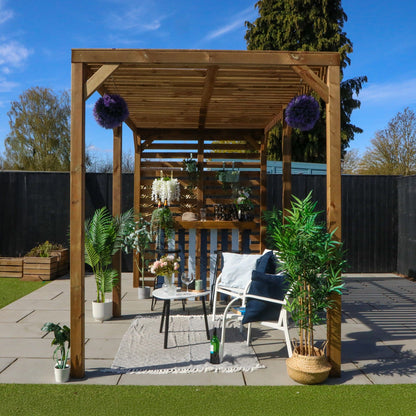 Mercia 13 x 7 (4.0m x 2.0m) Pressure Treated Modern Wooden Pergola