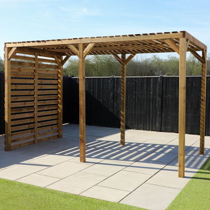Mercia 13 x 7 (4.0m x 2.0m) Pressure Treated Modern Wooden Pergola