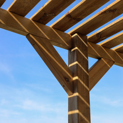 Mercia 13 x 7 (4.0m x 2.0m) Pressure Treated Modern Wooden Pergola