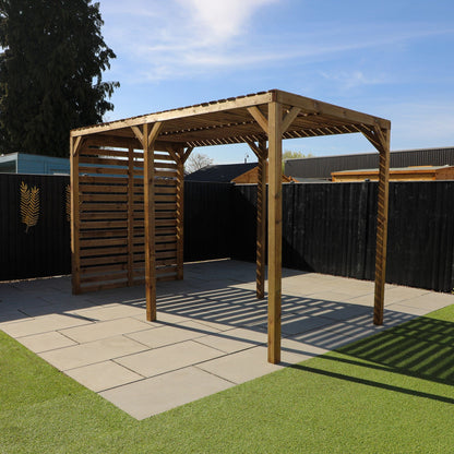 Mercia 13 x 7 (4.0m x 2.0m) Pressure Treated Modern Wooden Pergola