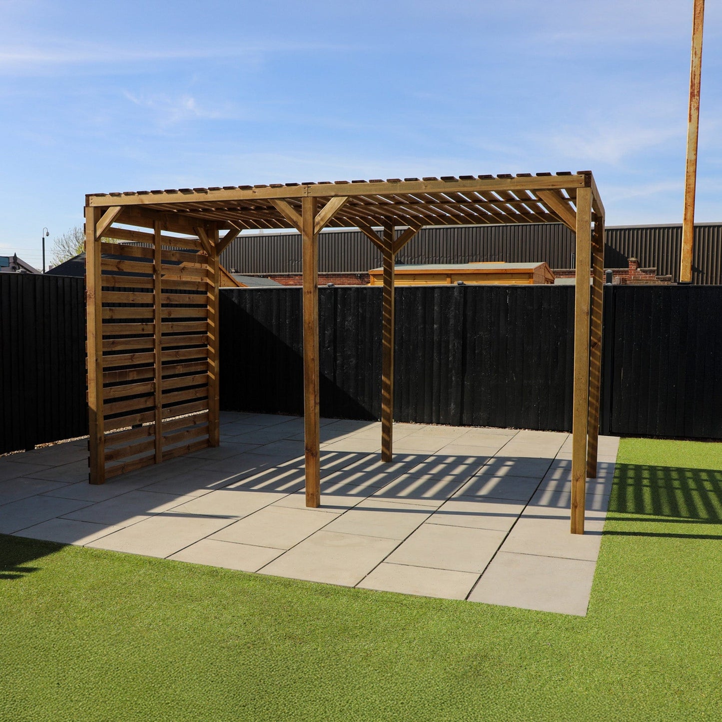 Mercia 13 x 7 (4.0m x 2.0m) Pressure Treated Modern Wooden Pergola