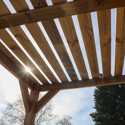 Mercia 7 x 7 (2.0m x 2.0m) Pressure Treated Modern Wooden Pergola