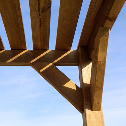 Mercia 7 x 7 (2.0m x 2.0m) Pressure Treated Modern Wooden Pergola