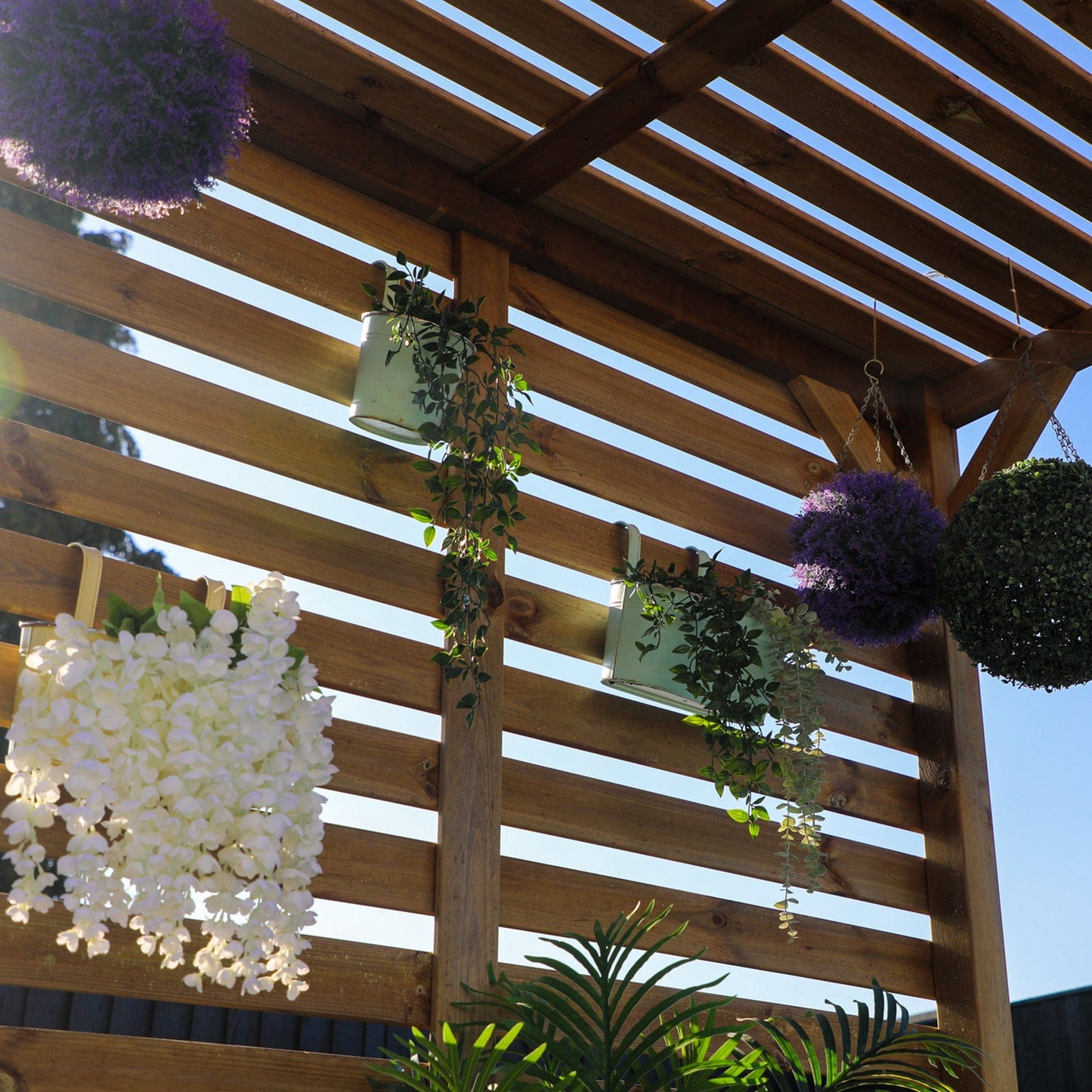 Mercia 7 x 7 (2.0m x 2.0m) Pressure Treated Modern Wooden Pergola