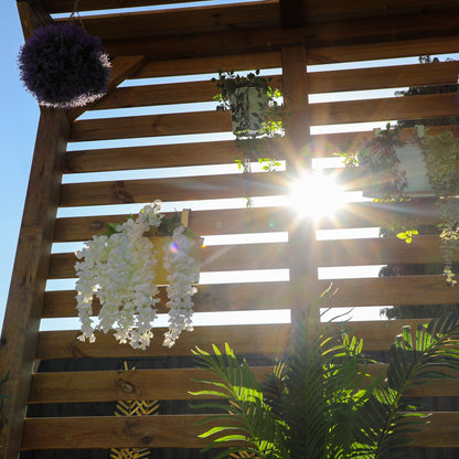 Mercia 7 x 7 (2.0m x 2.0m) Pressure Treated Modern Wooden Pergola