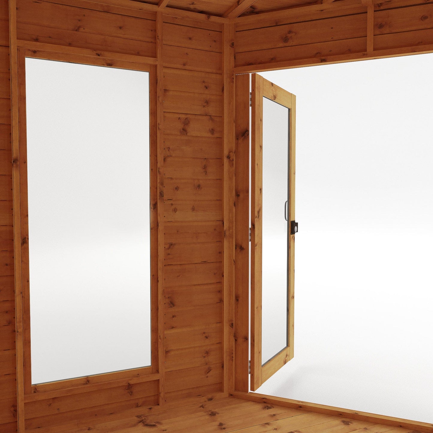 Mercia 12x8 Wooden Corner Summerhouse with Side Shed