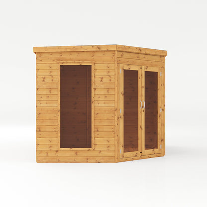 Mercia 12x8 Wooden Corner Summerhouse with Side Shed