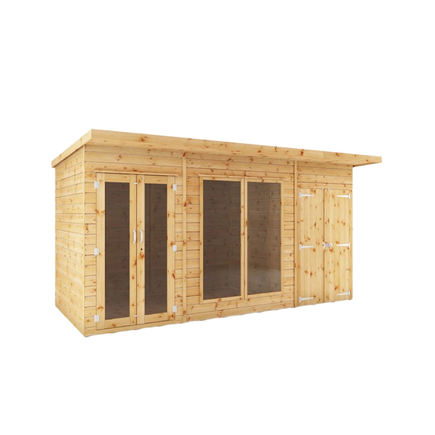 Mercia 14 x 6 Maine Pent Summerhouse with Side Shed