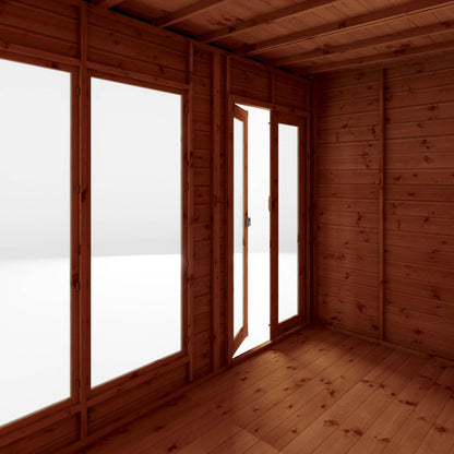 Mercia 14 x 6 Maine Pent Summerhouse with Side Shed