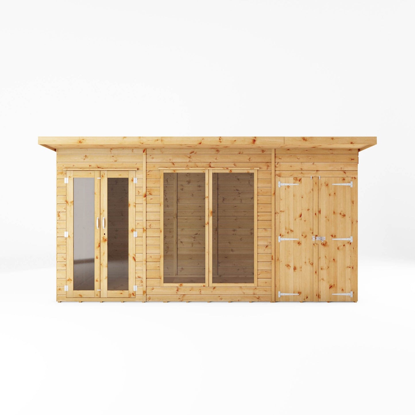 Mercia 14 x 6 Maine Pent Summerhouse with Side Shed