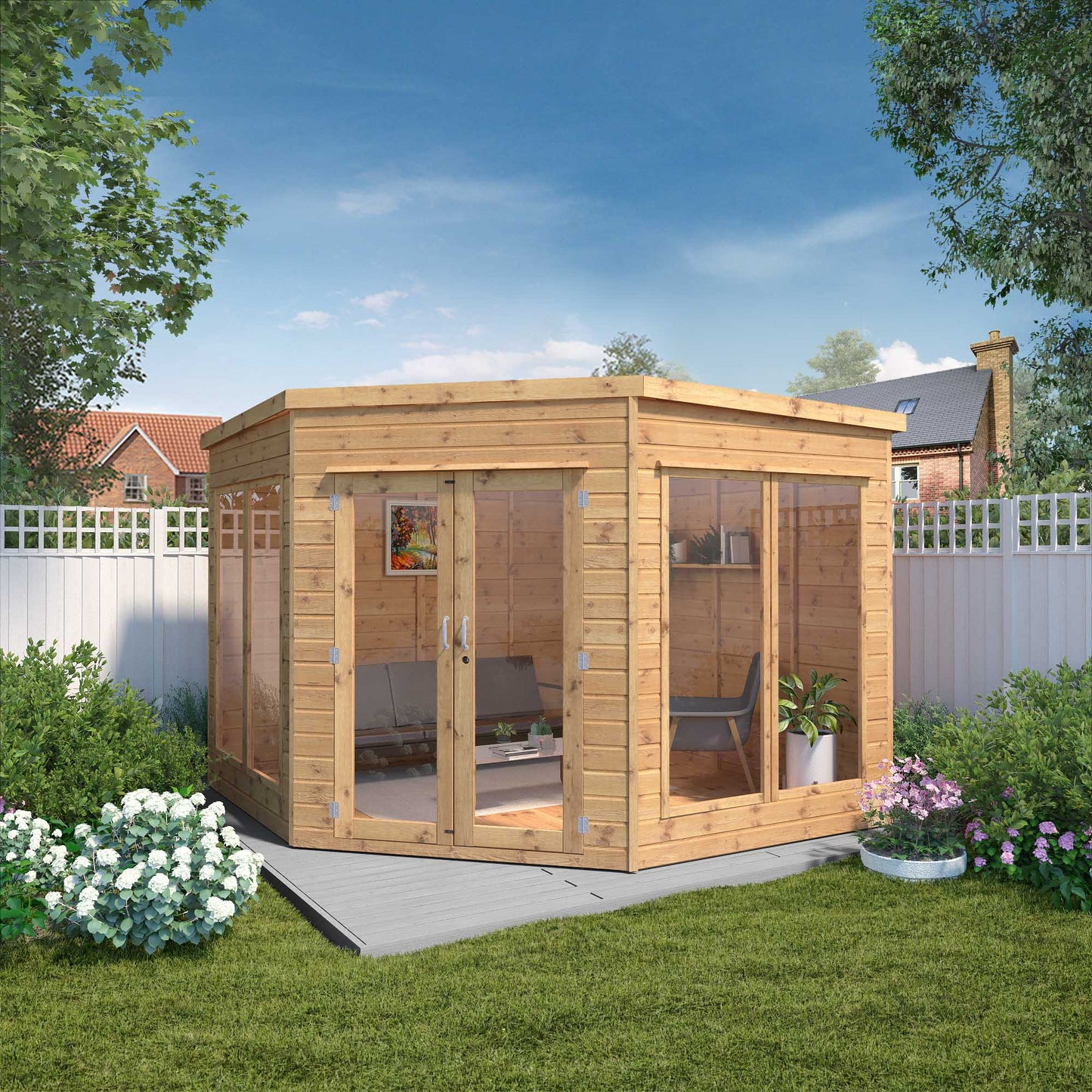 Mercia 9 x 9 Premier Corner Summerhouse