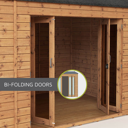 Mercia 12 x 8 Premium Garden Room Summerhouse With Side Shed
