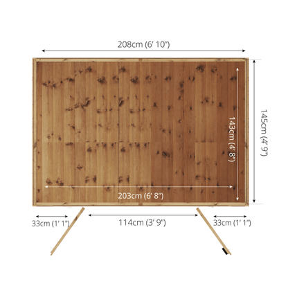 Mercia 7 x 5 Traditional Double Door Summerhouse