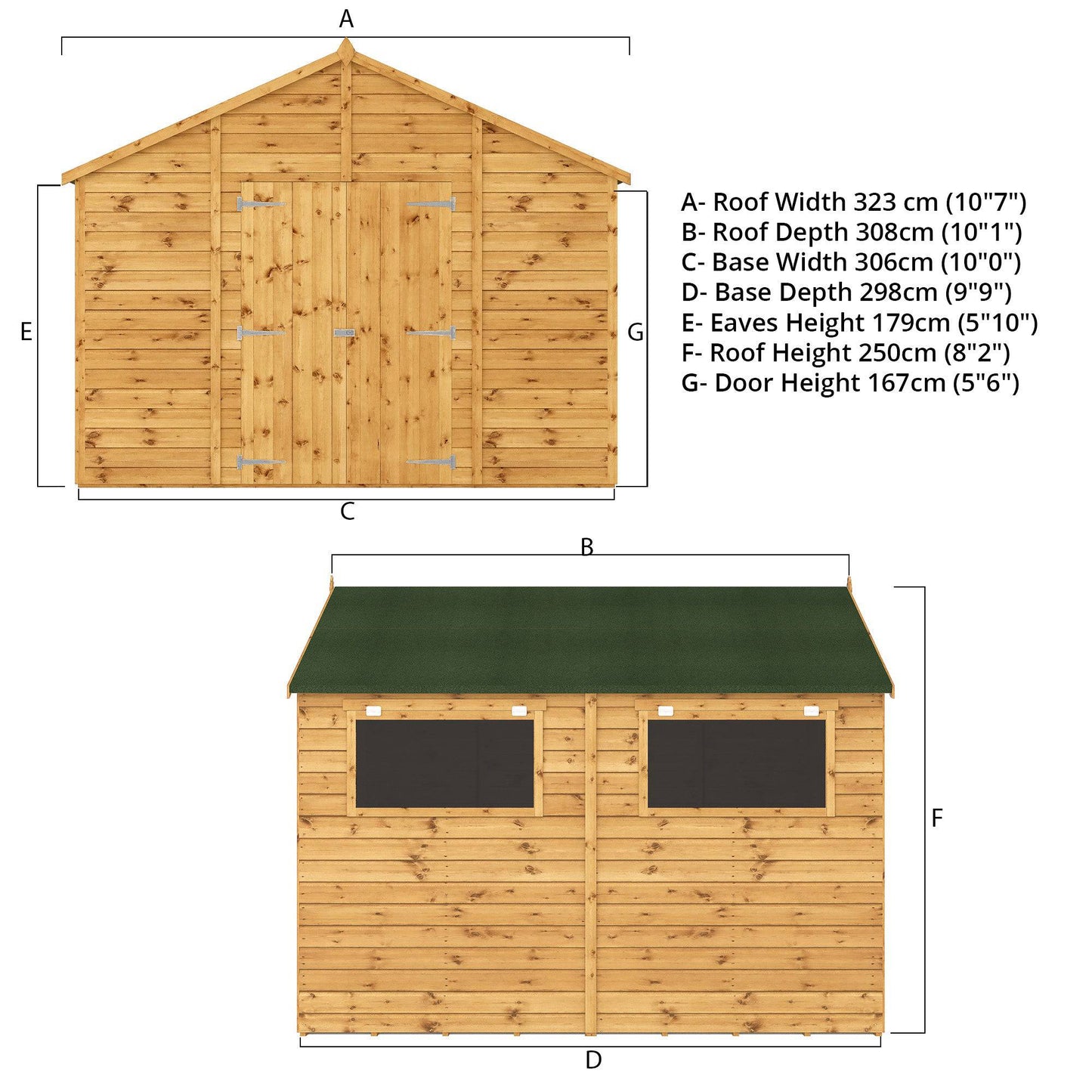 Mercia 10x10ft Premium Shiplap Apex Workshop