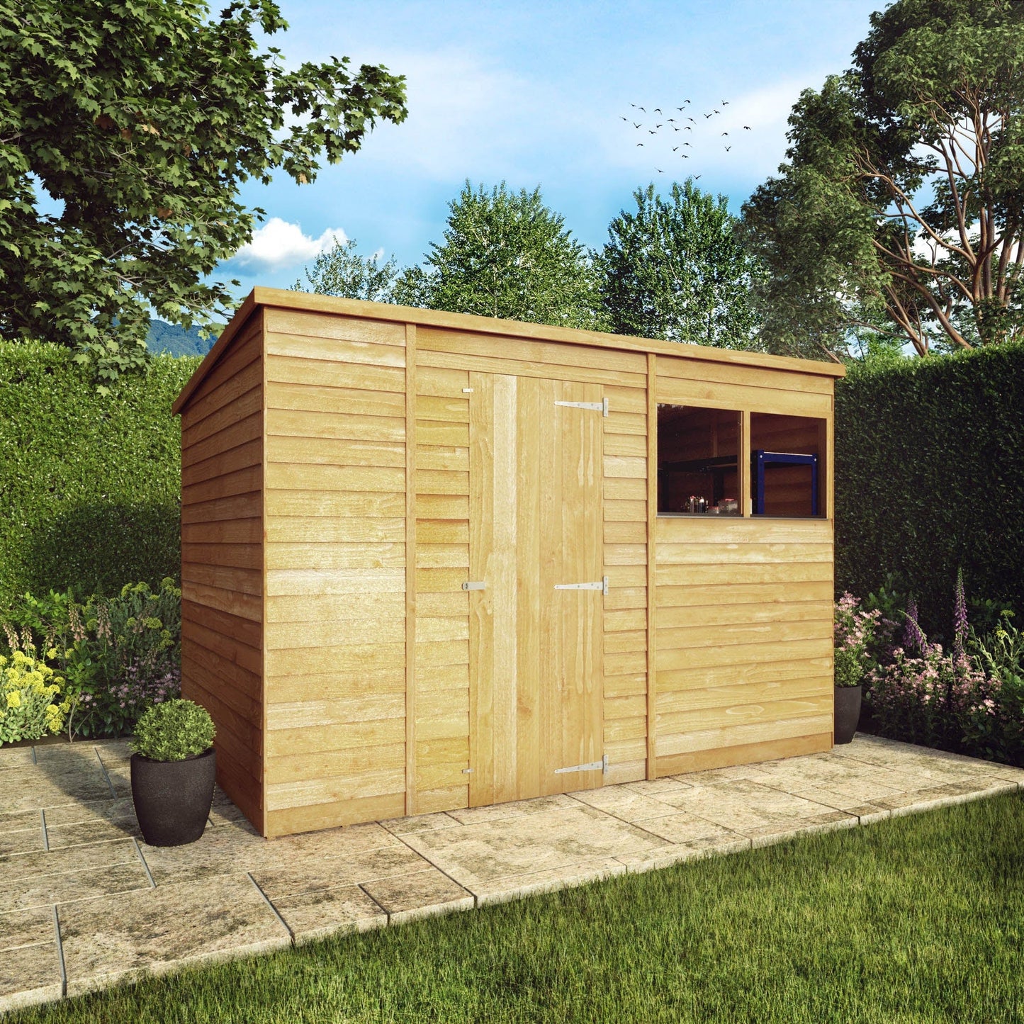 Mercia 10x6 Overlap Pent Shed