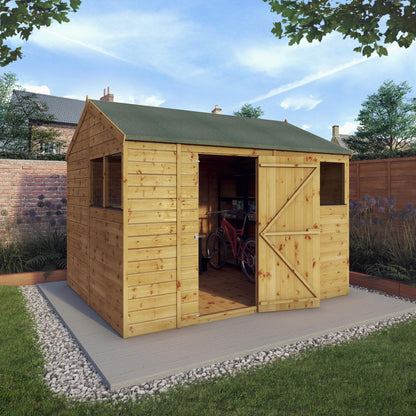 Mercia 10x8 Modular Shiplap Apex Wooden Shed